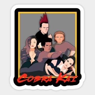 cobra kai kids vector box Sticker